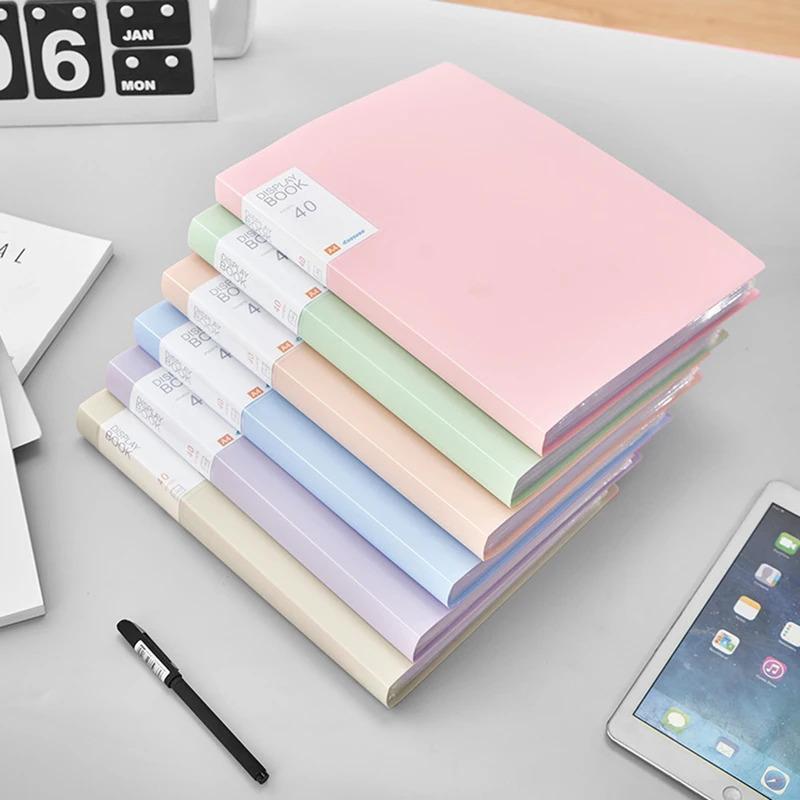 20 pages A4 Folder Information Kit, 1 Piece, Transparent Multi-Paged Information File for Students to Store Exam Papers
