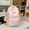 Schoolbag Casual backpack School bag Korean version of simple travel backpack ins Fengsen college style printing large-capacity backpack