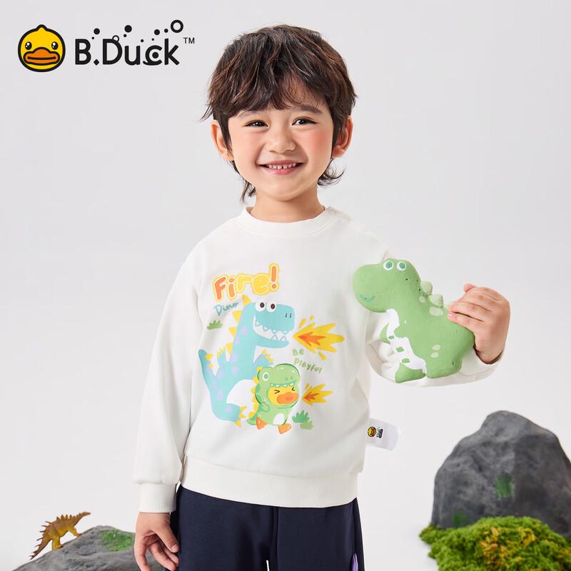 B.Duck Boys' Dinosaur Pullover Sweatshirt