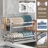 304 Stainless Steel Multi-functional Dish Drying Rack for Plates and Bowls