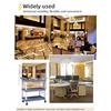 Three Layer Large Capacity Service Cart for Restaurants Hotels Mobile Push Cart Four Wheel Food Trolley Easy Transport Trolley