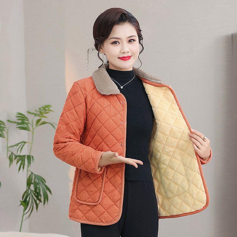 Autumn Winter Women's Cotton Padded Jacket Plush Plush Warm Short Coat