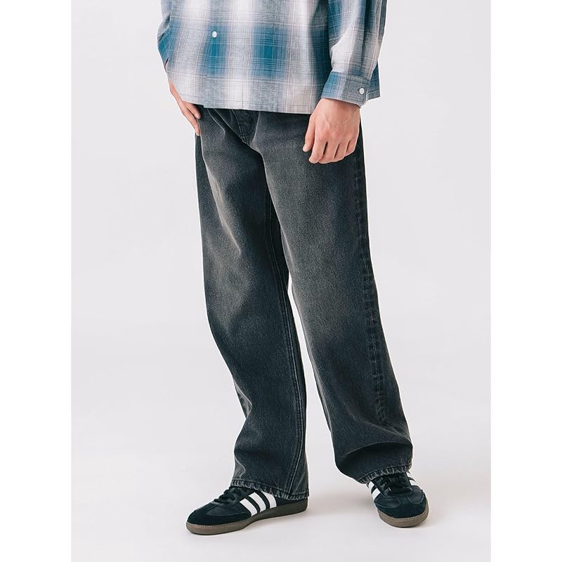 [Beams Heart] Jeans Loose Straight Denim Pants Men's BLACK L