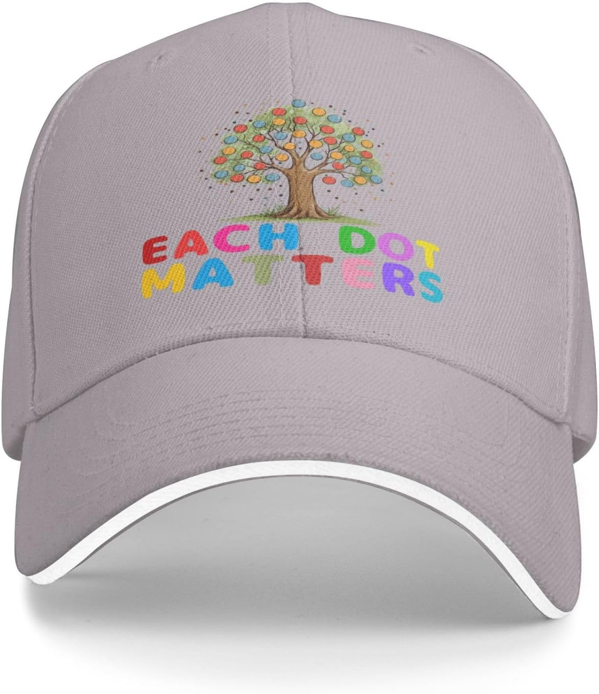 

Each Dot Matters Tree Graphic Trucker Hat Polyester Adjustable Baseball Cap Autism Awareness Adult One Size