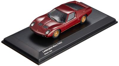 Bunka Original Scale Mini Car Series Lamborghini Miura P400 Fertigprodukt 1/64 Kastanienbraun/Gold