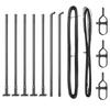 Fence Posts for Concrete Installation 7 Pcs Grey