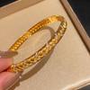 Gourd Hollow Gold-Plated Zircon Bangle - Chinese Style Luxury Fashion Bracelet