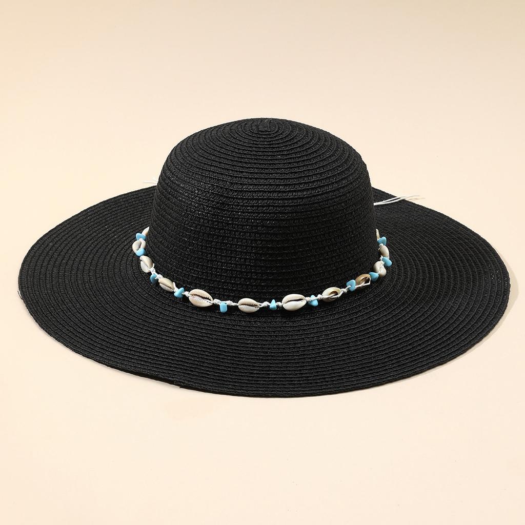 Fashion Bow Big Brim Straw Hat Women's Summer Sunshade Straw Hat Vacation with Sun Hat Dome Foldable