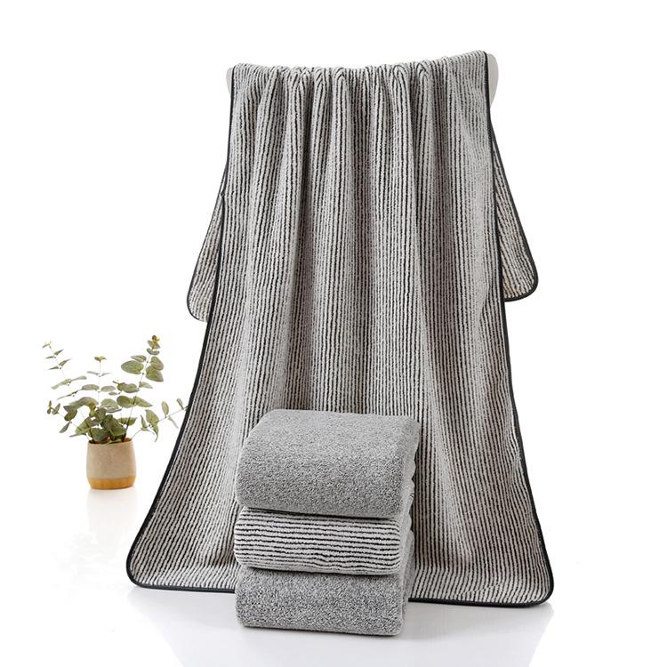 Soft Absorbent Coral Fleece Bath Towel - Perfect for Home, Beach, Couples, and Daily Use