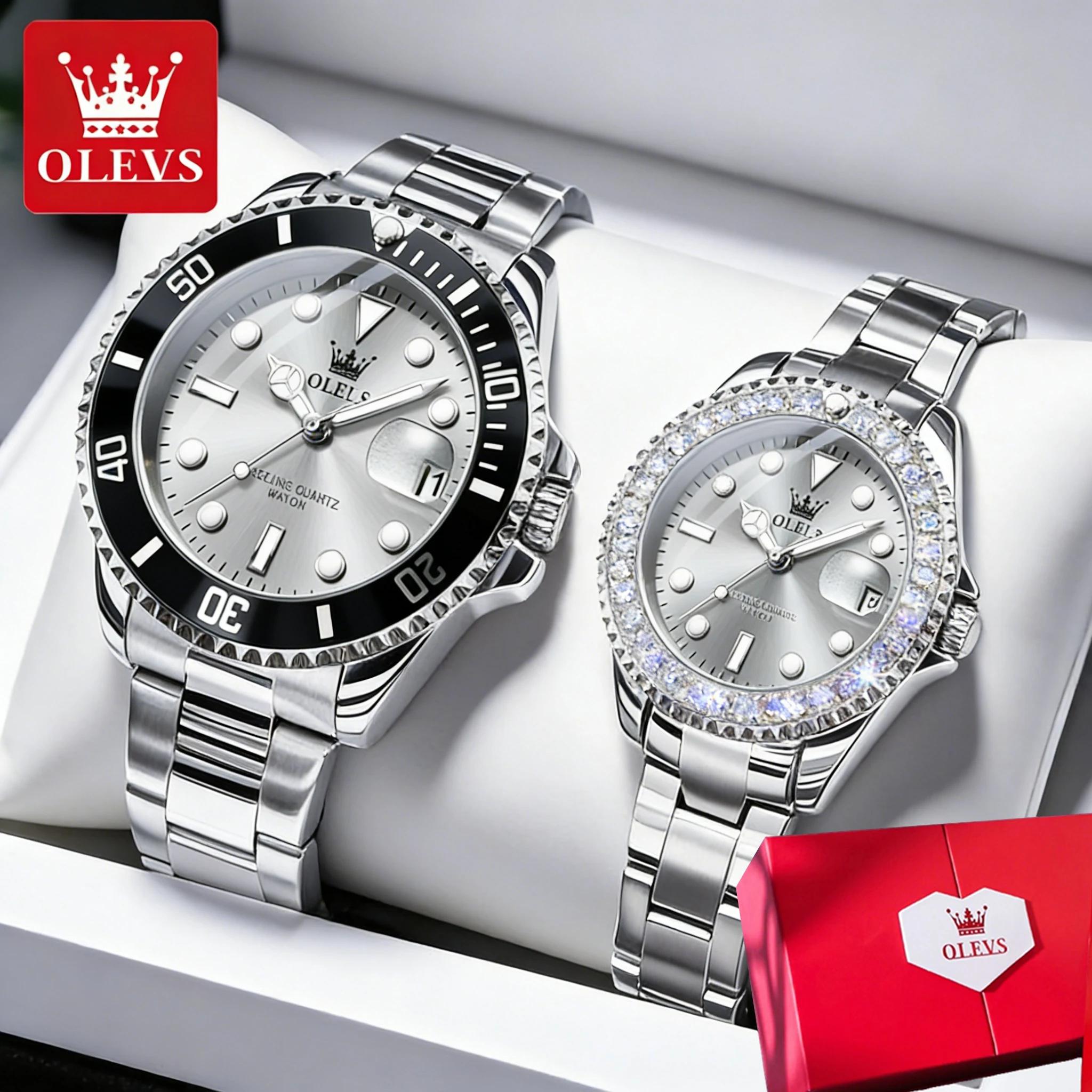 OLEVS 5885 Couple Watch Luxury Brand