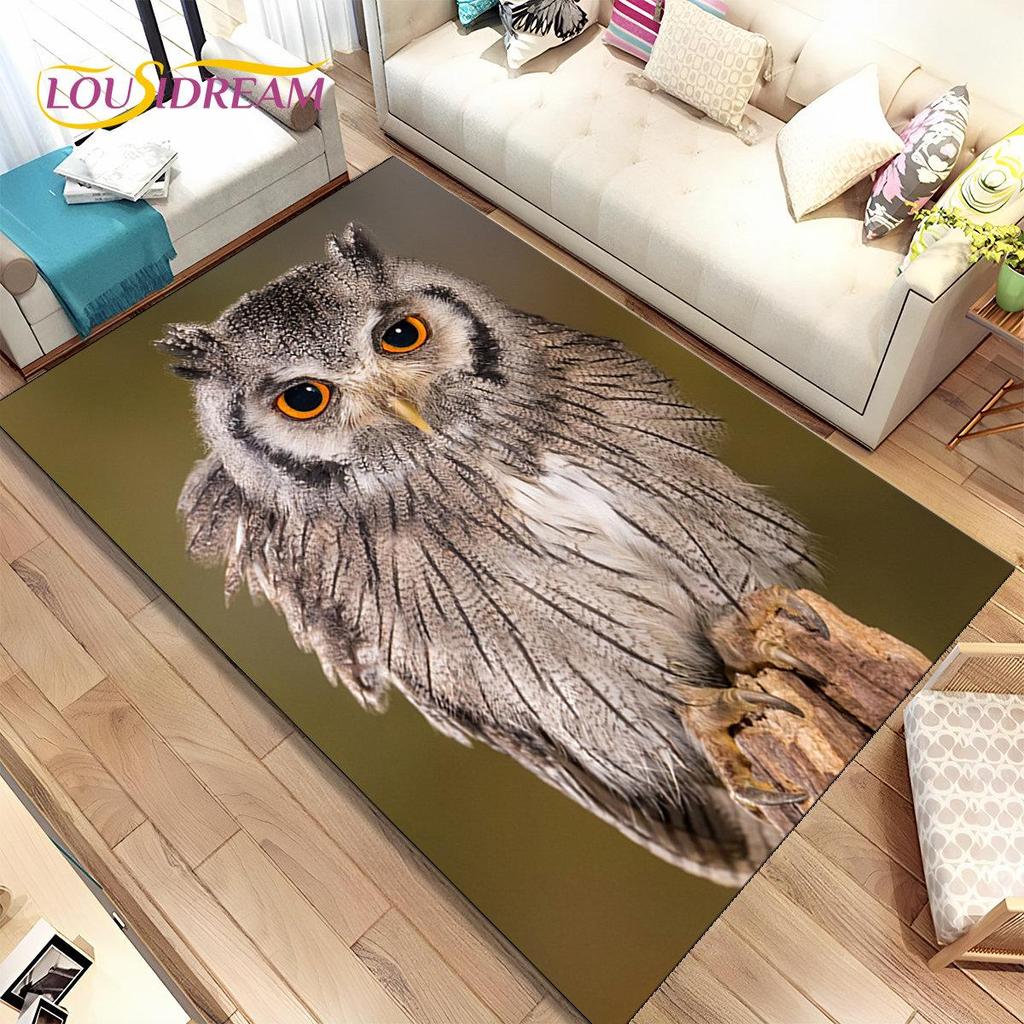 Covor drăguț bufniță cu desene animate 3D, covor covor pentru acasă sufragerie copii dormitor canapea preș Decor, copii se joacă covoraș antiderapant