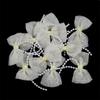 10pcs/lot Mini Cute Mesh Polka Dot Pearl Bow For Jewelry Making DIY Wedding Party Hair Clip Headband Clothing Crafts Decoration