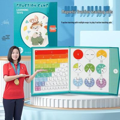 3D Magnetic Fraction Disk Puzzle - Math Teaching Aid for Primary Schools with Storage