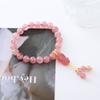 Natural strawberry crystal bracelet pink retro bracelet. Bangles Women Fashion Jewelry accessories Gift