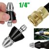 1PC Mini Sewer Jetter Nozzle With 1/4'' Quick Connect Drain Cleaning Nozzle Tips Kit For Drain Jetting Hose High Quality