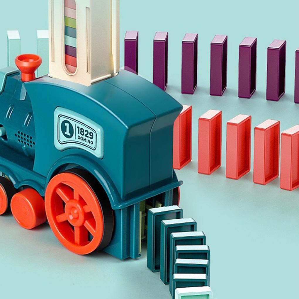 1 Set Kids Games Domino Train Mexican Stacking Game Electric Trains Building Toy Boys Girls Party Favors