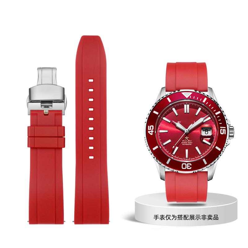 

Классический резиновый ремешок для часов Seiko Citizen Omega Quick Release 20 мм 22 мм 24 мм, силиконовый ремешок Tropic, ремешок для смарт-часов 24mm