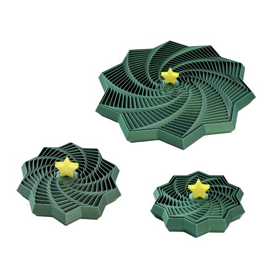 3D Printed Christmas Star Toy Stress Relief Retractable Tower Fidget Star with Handle Kids Teens Adults Travel Telescopic Xmas Tree Sensory Toy