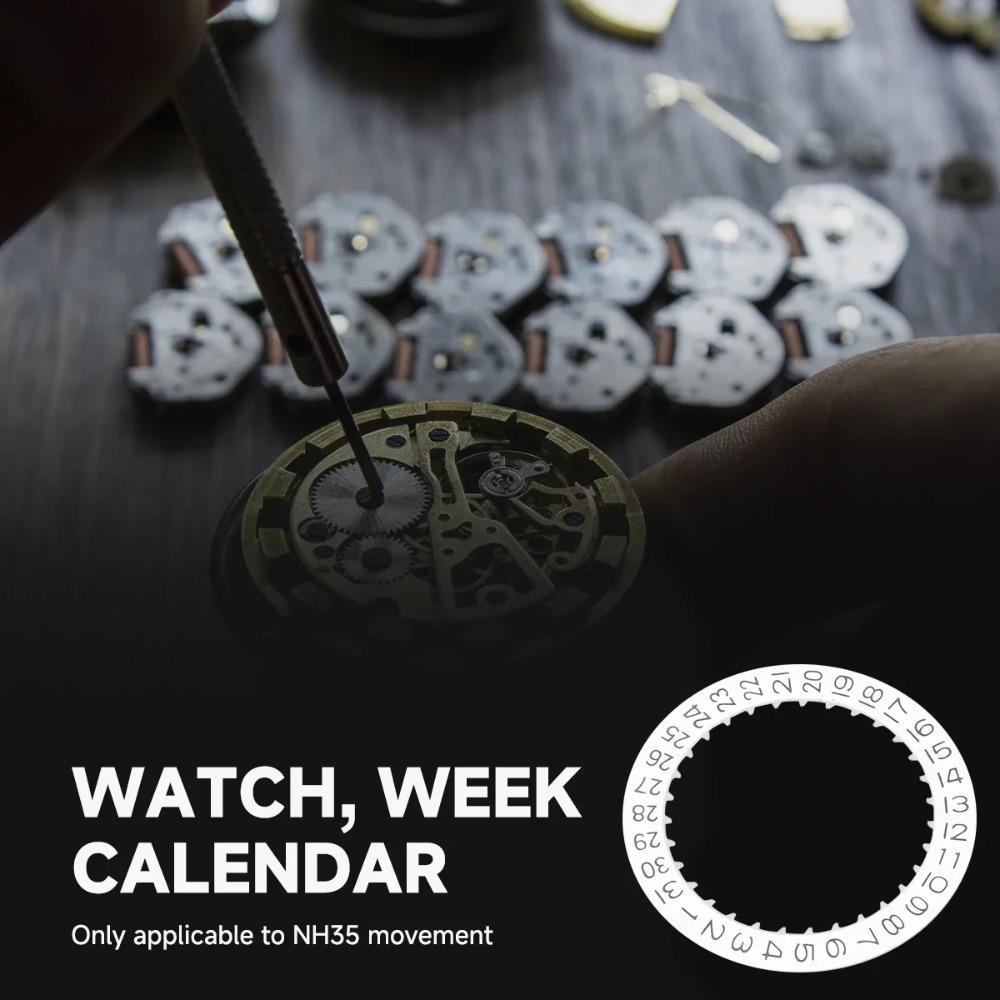 Movement Modified  Watches Calendar For NH35 Black/White Watch Calendar Disk 3 O'clock Date Disc Accessories