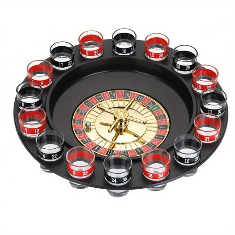 Drinking Roulette Game Set Russia Turntable Shot Glass Turntable Ktv Party Games Wine Glasses And Tables Hole Game