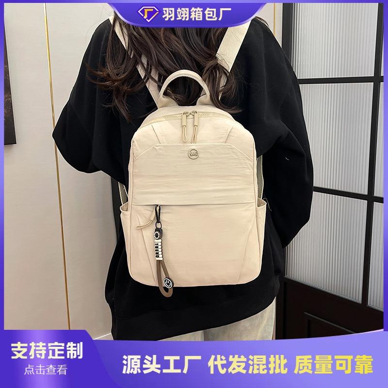 Simple casual backpack, women's new student school bag, light commuter backpack when going out