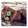 Bikini Set Modisch Chromatischer Farbton Sexy Trägertop Badebekleidung Badeanzug