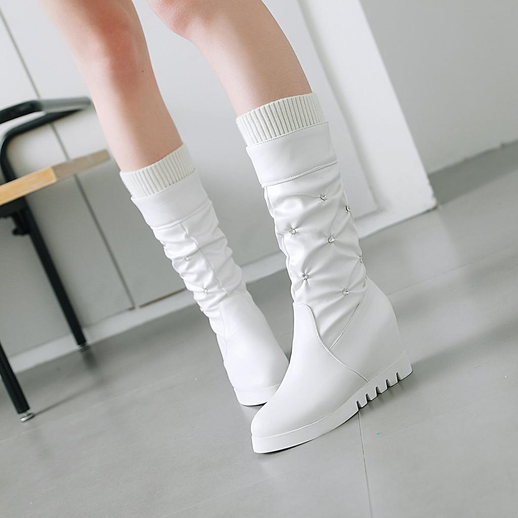 Botas de invierno de otoño para mujer Botas de cuero Botas largas para  mujer Zapatos de moda para dama comprar a buen precio — entrega gratuita,  reseñas reales con fotos — Joom