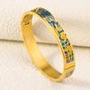 Stainless Steel Chinese Enamel Bracelet Chic Women's Hand Bracelet  Gifts for Women Girl