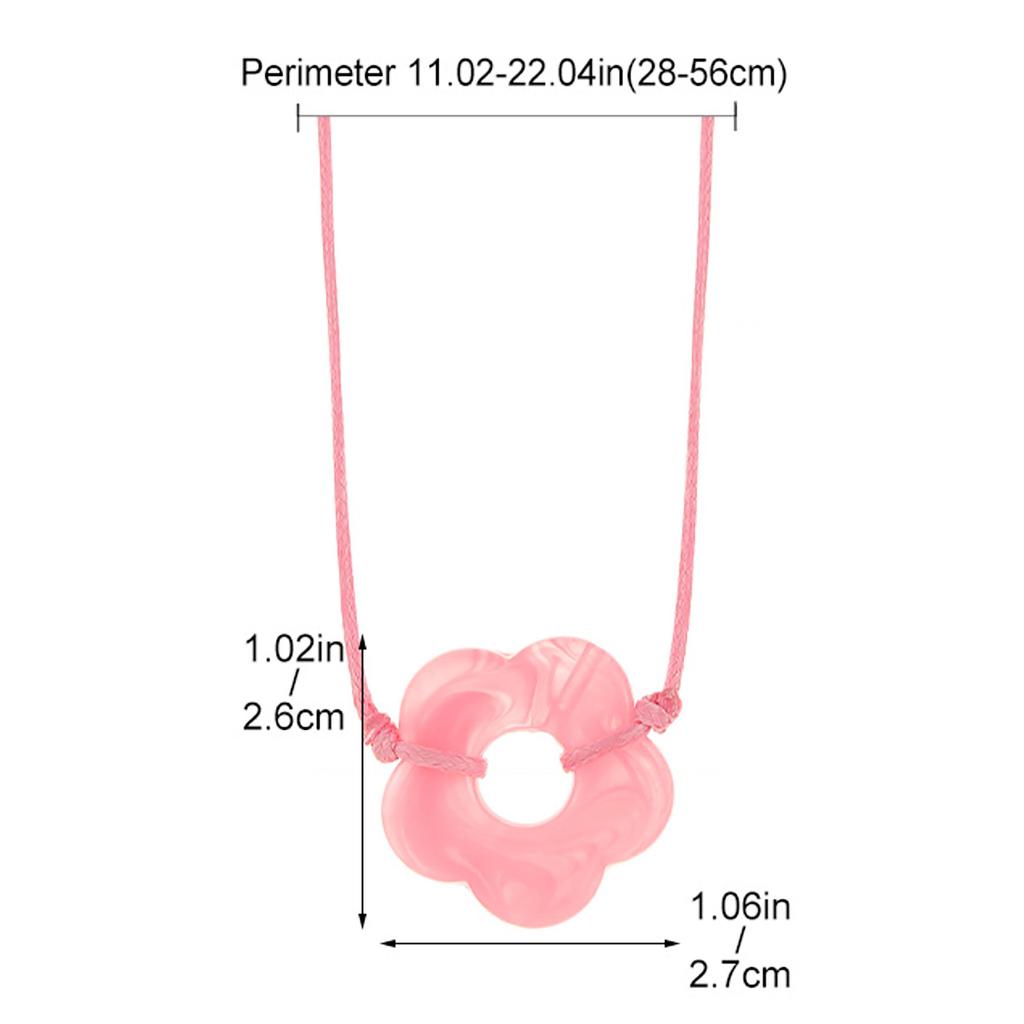 Retro Minimalist Fashion Free Knotting Flower Pendant Wax Thread Necklace Clavicle Chain