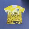 Summer Men's Brazilian Football Elements Training Football T-shirt Digital Printing Comfortable Breathable Quick Drying