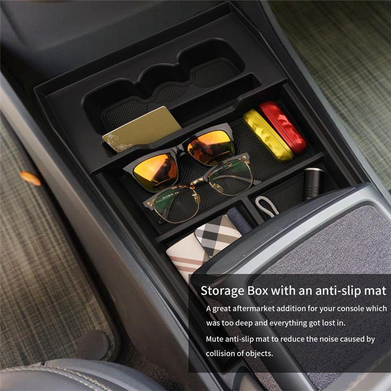 Powerful Center Console Organizer Lower Storage Box Organizer For Rivian R1T R1S   Spare Parts Accessories Parts