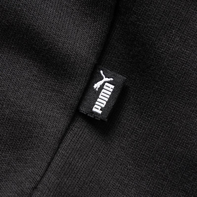 Puma Solid Color Casual Loose Fit Drop Shoulder Long Sleeve Sweatshirt Women Tops Black 682274-01