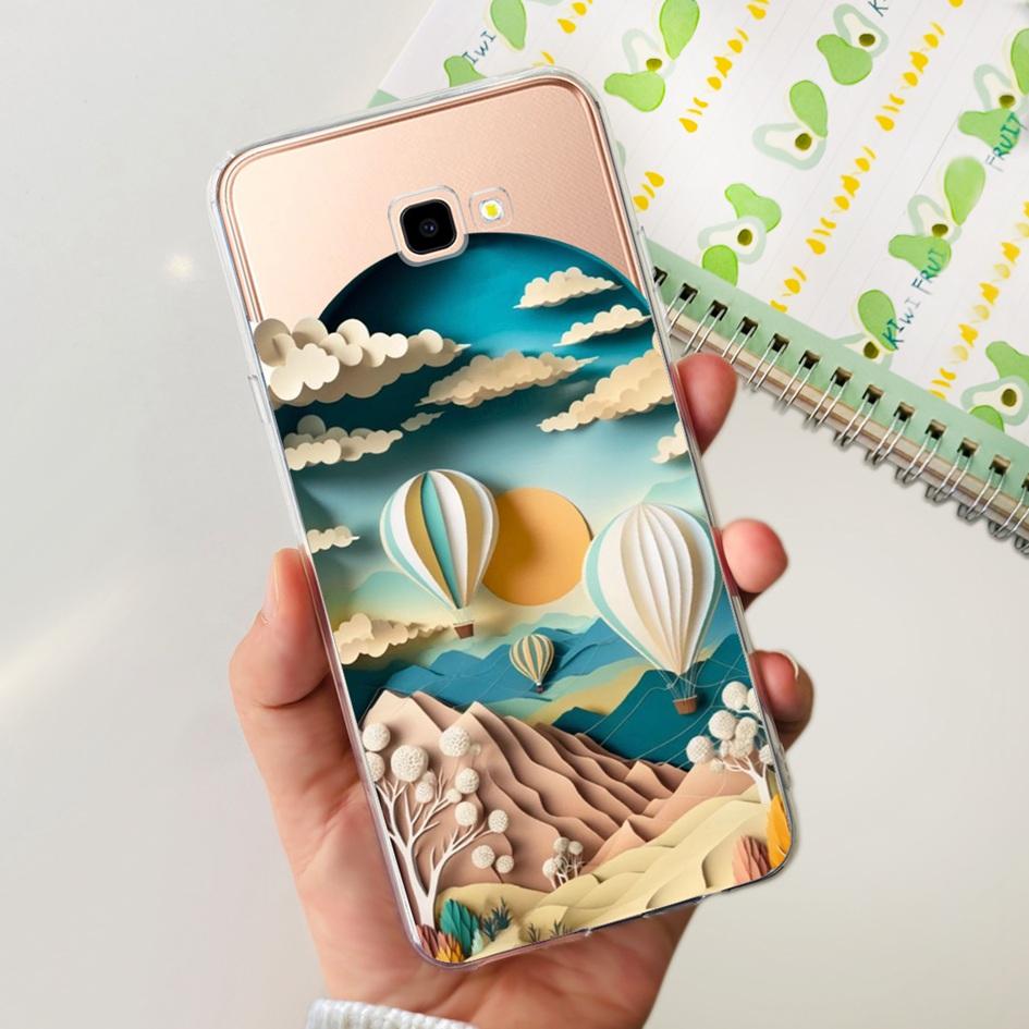 For Samsung J4 Plus Case J415 SM-J415F Silicone Cover Popular Flower Clear TPU Soft Bumper For Samsung Galaxy J4 2018 J4+ Fundas