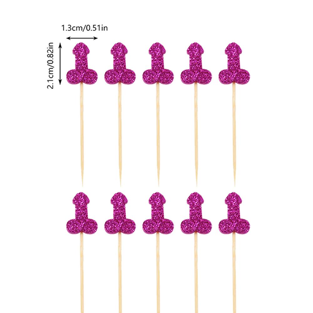 12/24 Stück Glitzer Willy Penis Cupcake Topper Gold Lustig Nackt Schwanz Kuchen Topper Hochzeitsgeschenke Junggesellinnenabschied Erwachsenen Hen Night Party