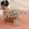 Elegant Rhinestone Inlaid Women Hairpin Wedding Banquet Bridal Comb Headdress Hair Decor