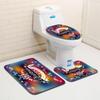 Christmas Bathroom Floor Mat Toilet Three-Piece Set