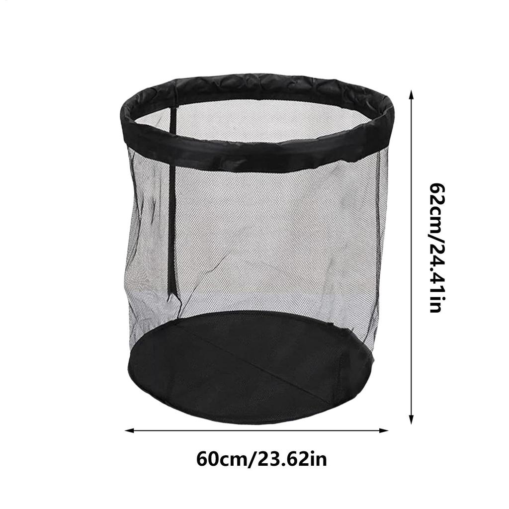 Ball Bin Basketball Storage Portable Container Box Organizer Basket Net for Outdoor Garden Garage Sports Pool Deck Outside