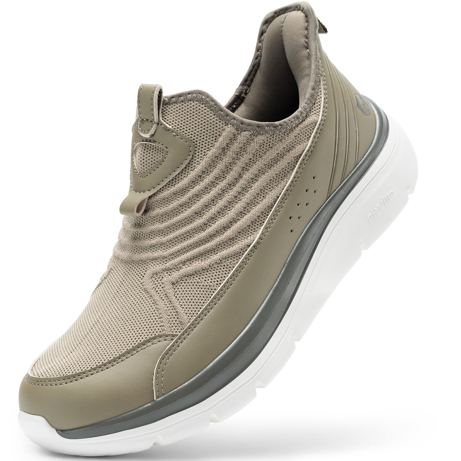 

FitVille Men s Wide Slip-On Sneakers, 2E/4E, Walking Shoes, Running Shoes, Hands-Free Sneakers, Thick Sole, Lightweight, Easy to Put On and Take Off