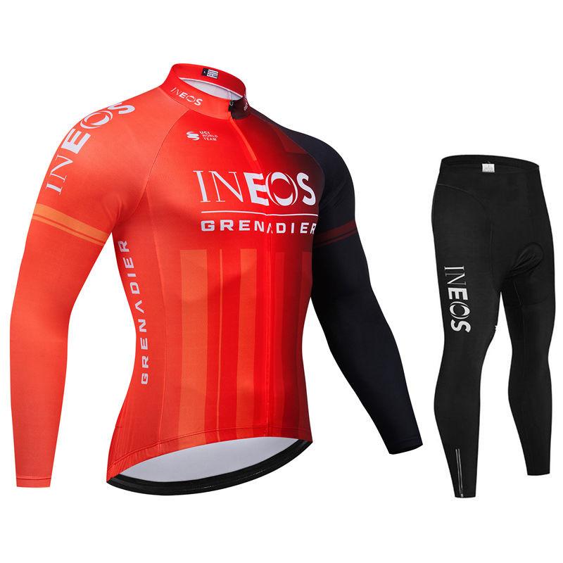 2026 Herbst Atmungsaktives Radsportanzug Set Langarm Schnelltrocknend MTB Fahrrad Uniform Kleidung Ropa Ciclismo Fahrradbekleidung für Sport & Outdoor