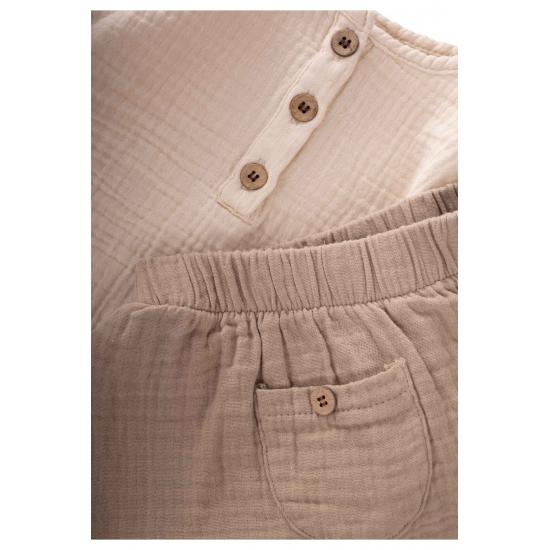 Set cămașă de muselină organică oversize 0 4 ani