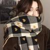 Scarf women's autumn and winter high-end plaid shawl new warm Korean version atmosphere student scarf versatile