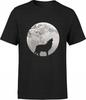 Wolf T-shirt With Wolf Men's Print Moon M Men's T-Shirt Tshirt