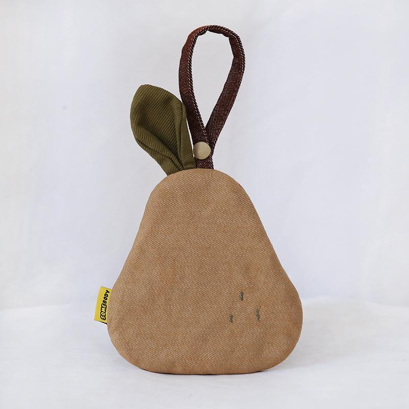 Tricolor Patchwork Pear Coin Purse Mini Wallet