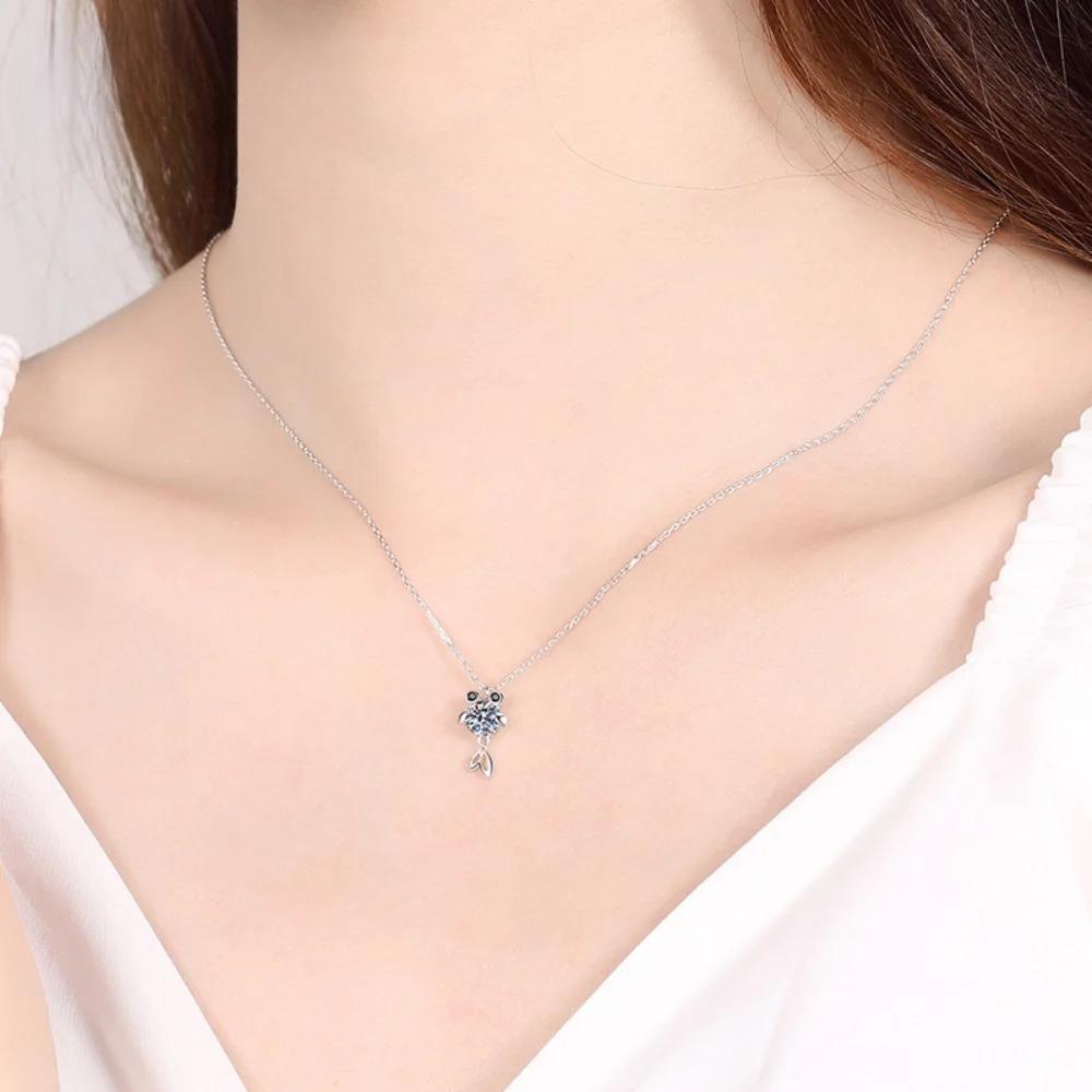 Gold Inlaid  Moissanite Fish Necklace Pt950 Platinum Koi News Niche Diamond Pendant Wedding Gift Fine Jewelry