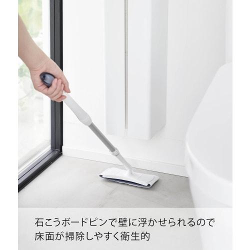 Yamazaki Tower, a hidden toilet paper holder for plasterboard walls (includes plasterboard tweezers and wood screws), white, approximately 14.2cm W x
