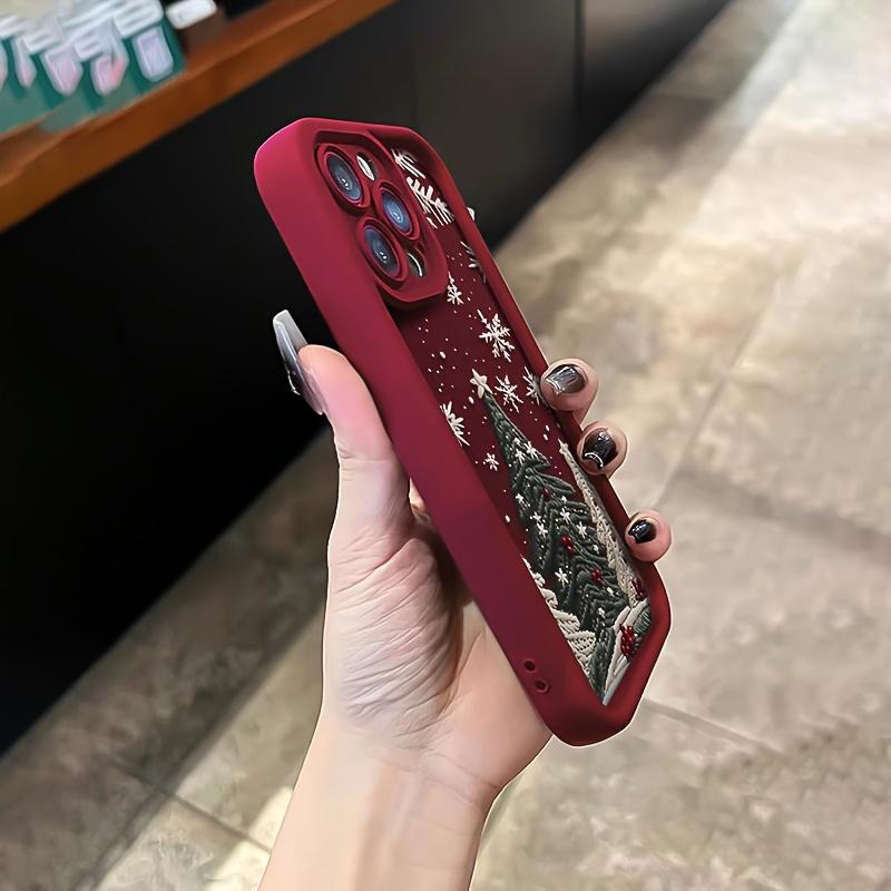 Colorful Christmas tree pattern phone case for iPhone 17 16 15 14 13 12 11 Pro/ Max /Plus anti-fall and shockproof rear cover