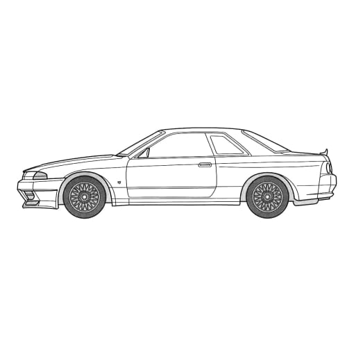 1/24 Wangan Midnight Series No.3 Nissan Skyline GT-R (R32) Reina Plastic Model