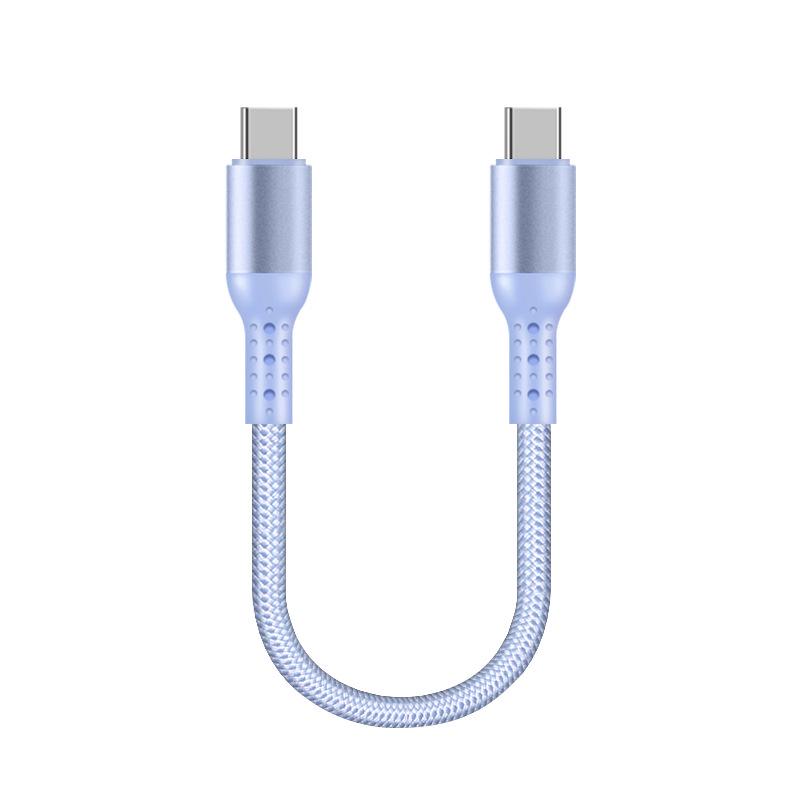 0.25/0.5m Short Double Type-C Data Cable for Huawei & Apple iPhone - PD Fast Charging.