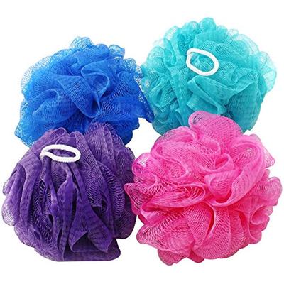 Éponge de douche - Éponge de bain aux couleurs vives - Éponge de lavage de douche - Boule de douche (04 couleurs)