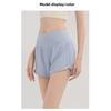 Nude-feel quick-dry sports shorts for women, loose-fitting, anti-exposure, high-waisted, for running, fitness, training, and casual wear in summer